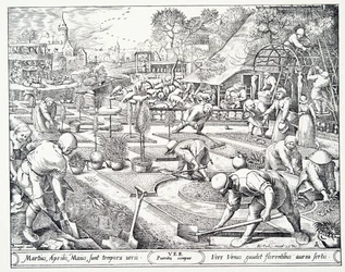 Primavera, grabado por Visscher, 1570